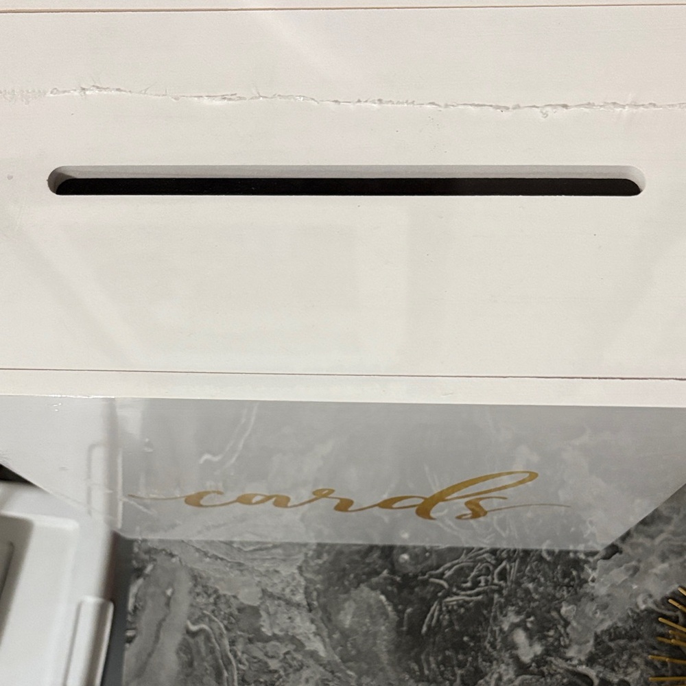 White Card Box with Gold Lettering - Picture 2 of 4